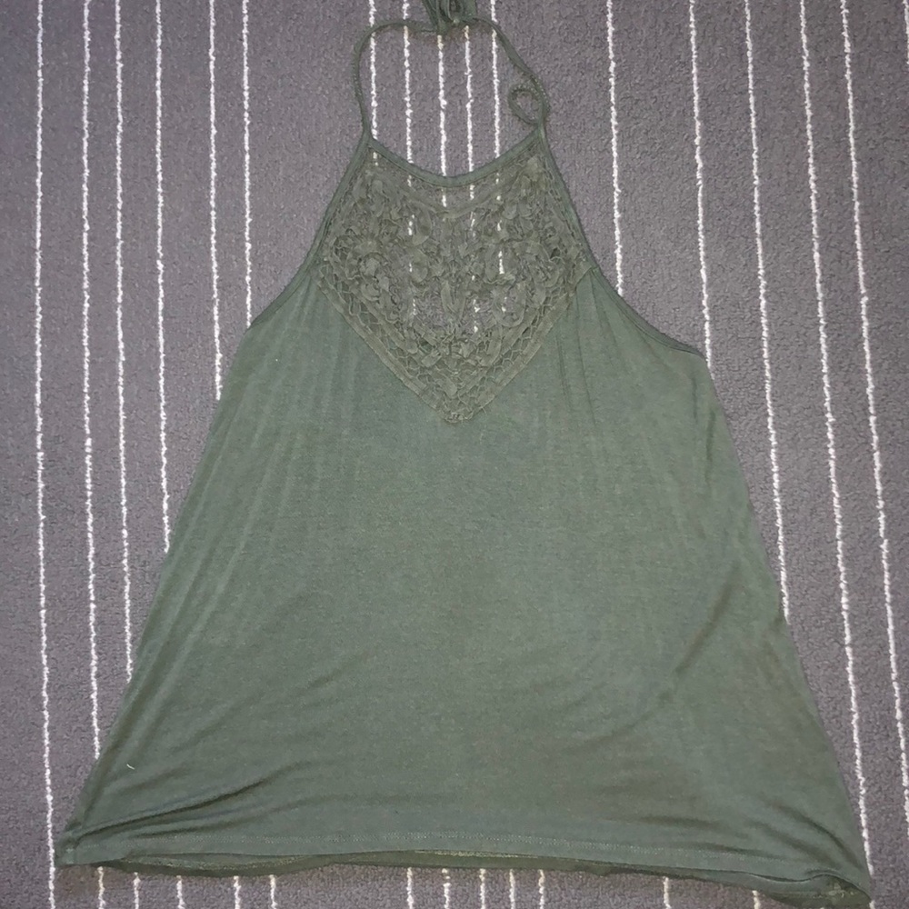 Green halter top